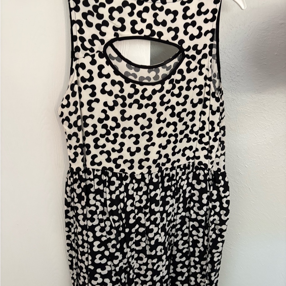 Black and White Patterned Dress